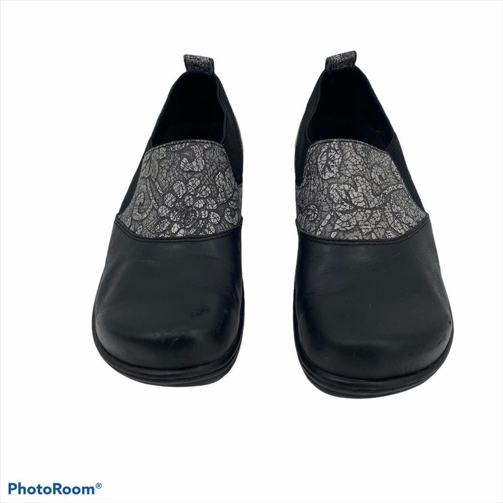 Klogs Bangor Size 8W Clogs Leather Black Gray